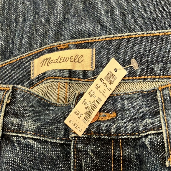 NWT Madewell Superwide-Leg Jeans, Sz 28, Medium-Dark Blue Wash - Picture 10 of 10